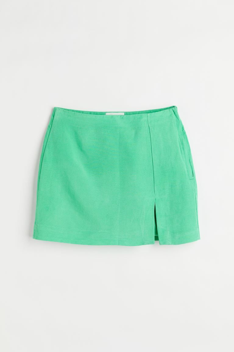 Short Linen-blend Skirt | H&M (US + CA)