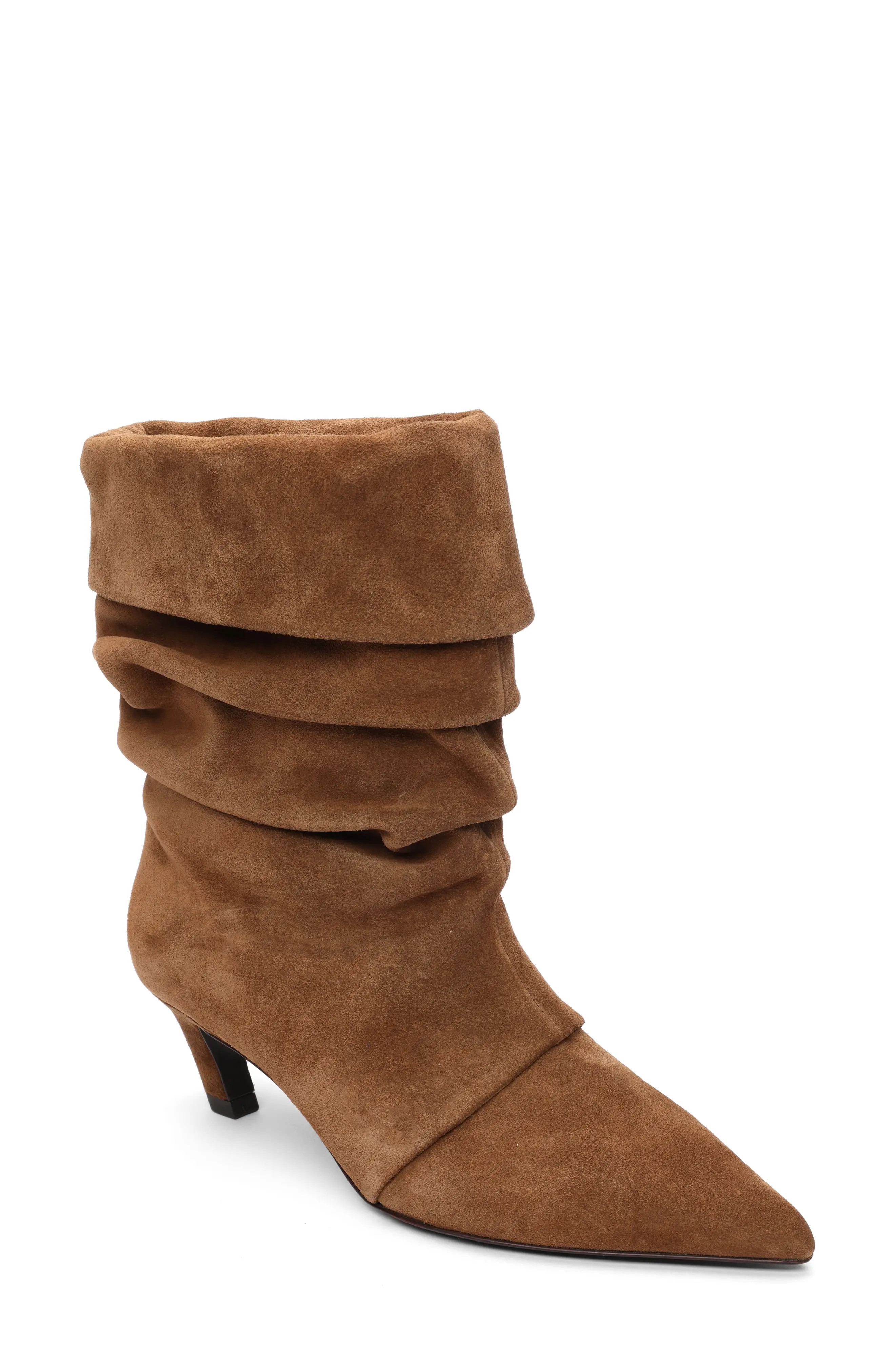 Ash Virgee Pointed Toe Kitten Heel Bootie in Land at Nordstrom, Size 9Us | Nordstrom