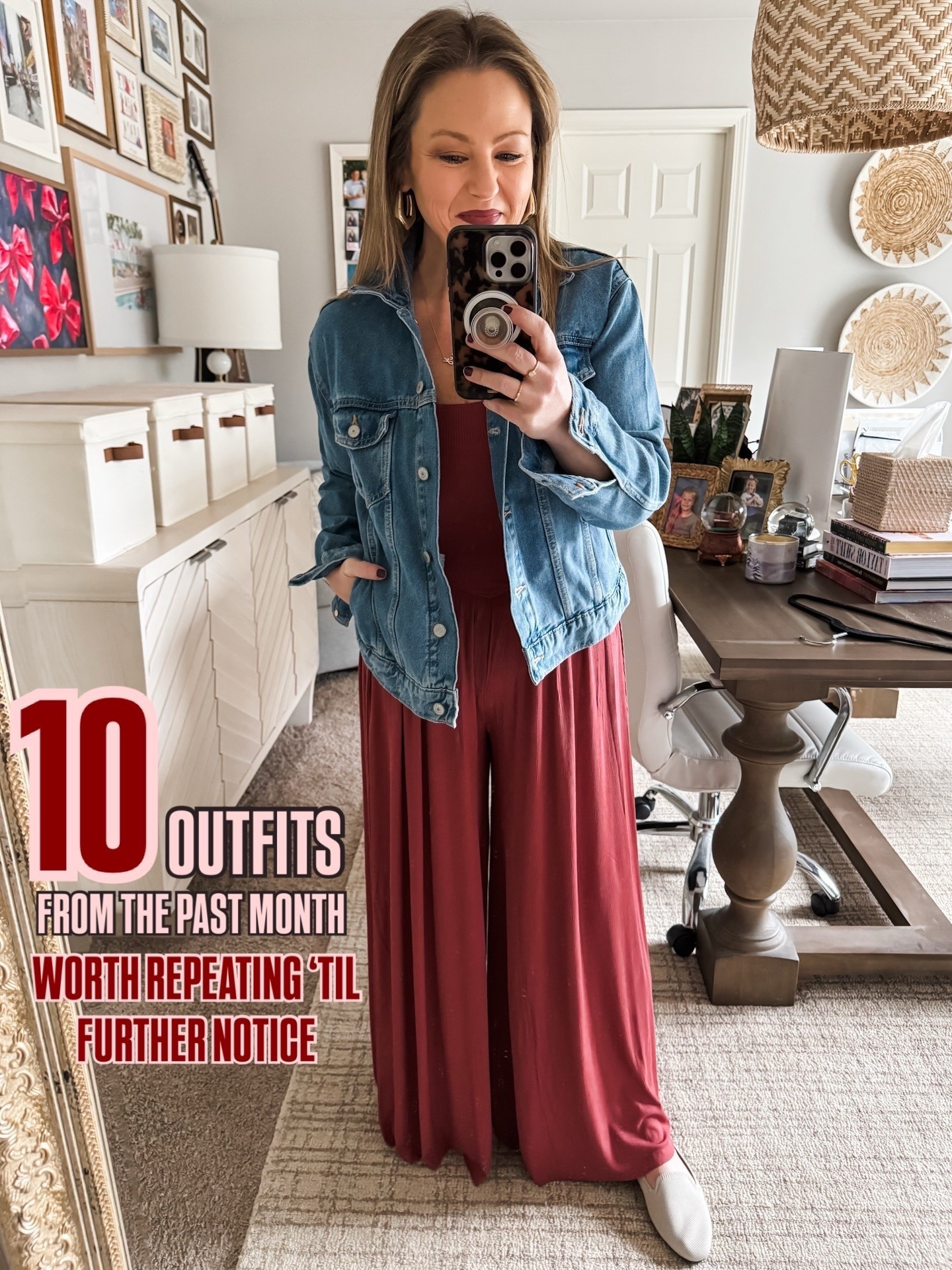 Loving this layered denim in jumpsuit look for spring. And, this jumpsuit feels like pjs! I also grabbed the black. 

#LTKootd #LTKSaleAlert #LTKOver40