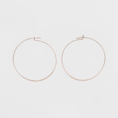 Thin Medium Hoop Earrings - A New Day™ Rose Gold | Target