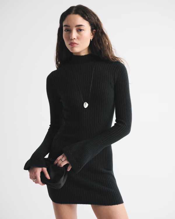 Women's Mockneck Ribbed Mini Sweater Dress | Women's Dresses & Jumpsuits | Abercrombie.com | Abercrombie & Fitch (US)