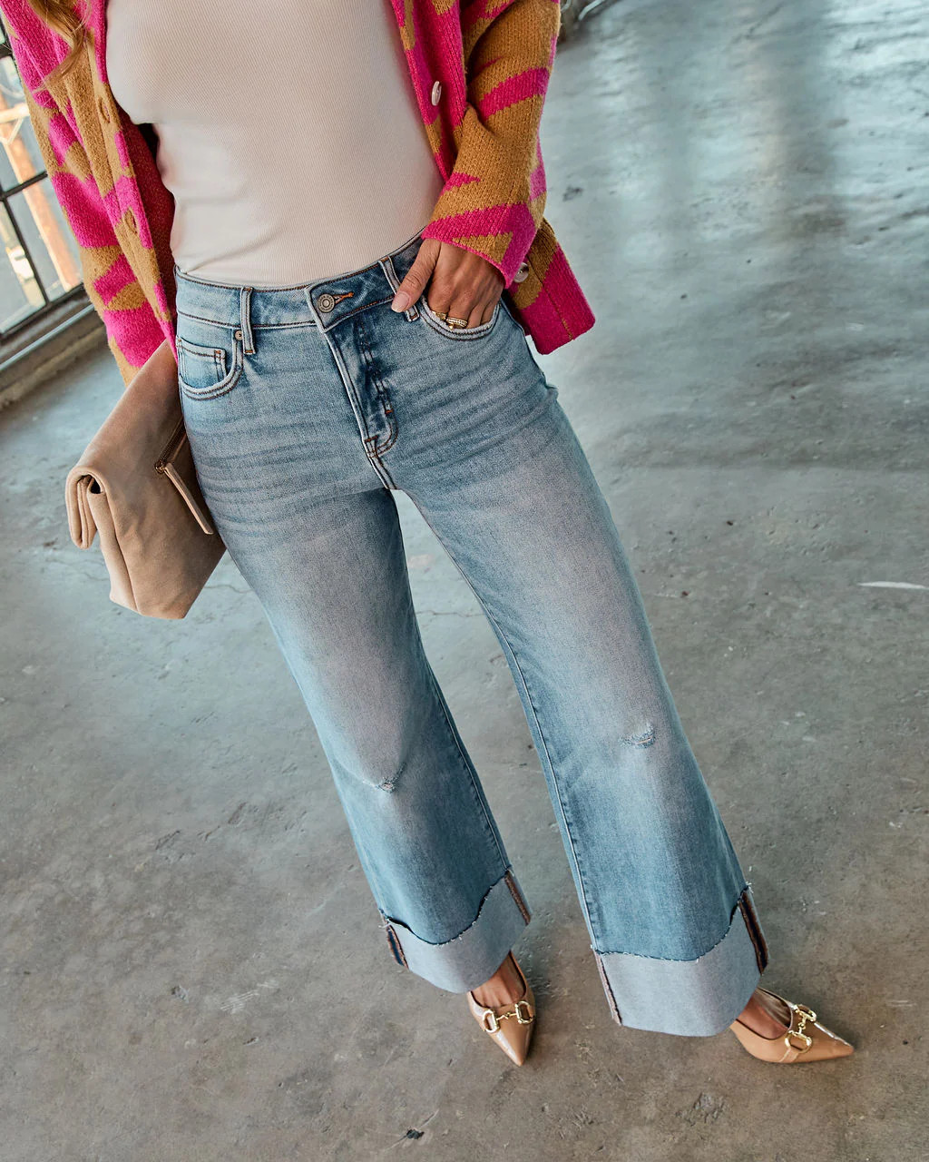 Baseline Super Stretch High Rise Flare Jeans | VICI