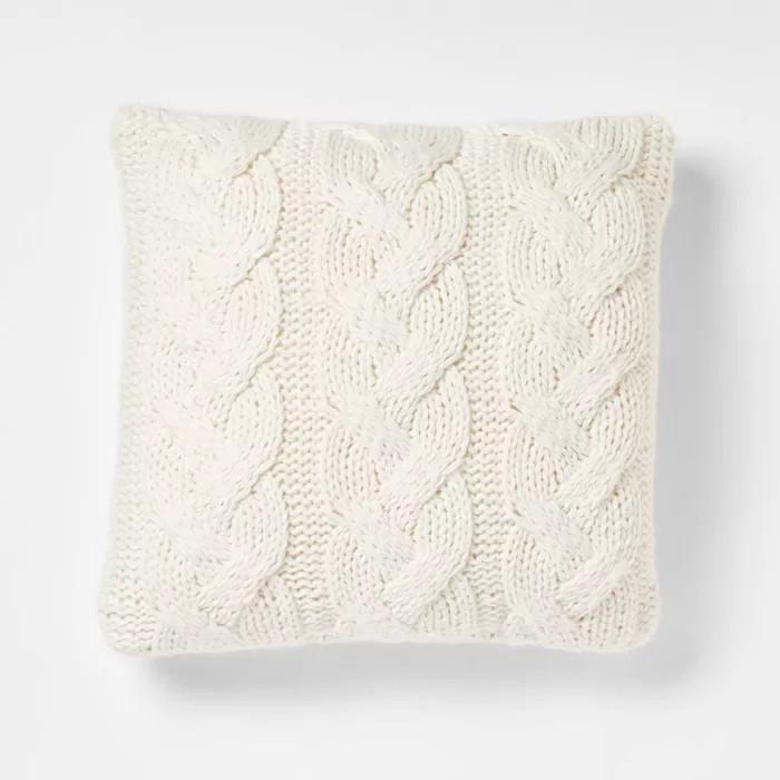 Chunky Cable Knit Throw Pillow - Threshold™ | Target