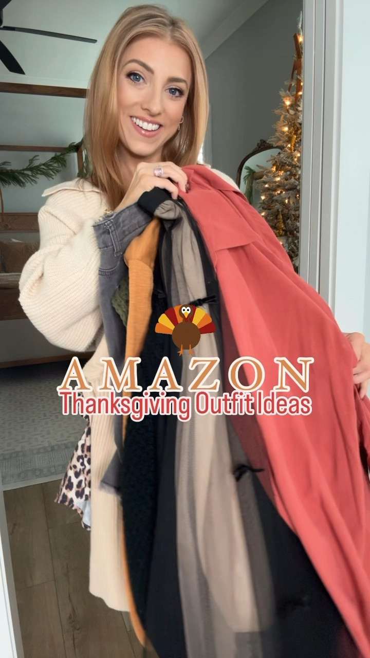 Sharing Amazon fashion Thanksgiving outfit ideas! Several of these are my tried and true Amazon finds 🙂 my favorite sweater dress, skort, vest just to name a few. For size reference, I’m 5’2 and normally a size xs/s 2/4. These all run TTS! 

Amazon fashion. Thanksgiving outfit. Emerald green. LTK under 50. Amazon finds. 