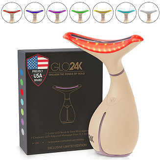 GLO24K 7 Color LED Neck and Face Beauty Device - Limited Edition - Macy's | Macy's
