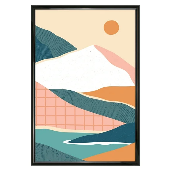 13x18 Black Wood Picture Frame - UV Acrylic, Foam Board Backing, Hanging Hardware | Walmart (US)