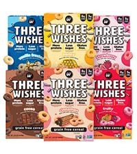 Three Wishes Grain-Free & Protein Cereal - Healthy, Low Sugar & Gluten-Free Breakfast Cereal - Lo... | Amazon (US)