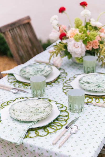 Spruce Candy Cane Tablecloth | Julia Amory