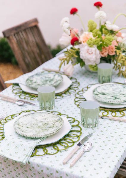 Spruce Candy Cane Tablecloth | Julia Amory