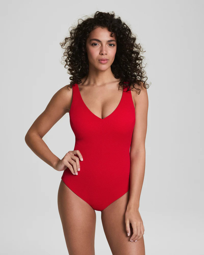 SPANXshape™ Swim Pique Plunge One-Piece | Spanx