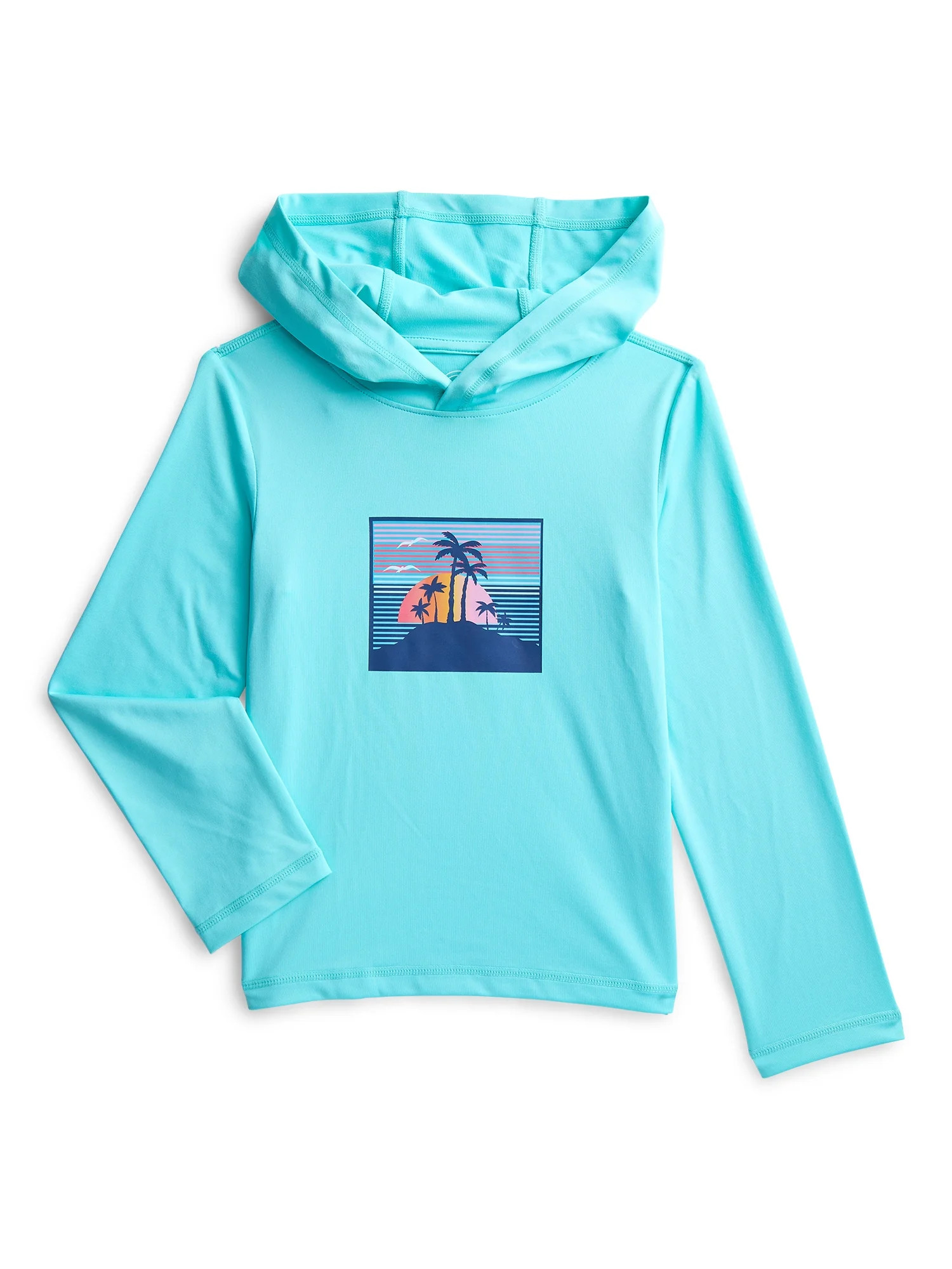 Wonder Nation Boys Hooded Rash Guard with Long Sleeves, Sizes 4-18 & Husky | Walmart (US)