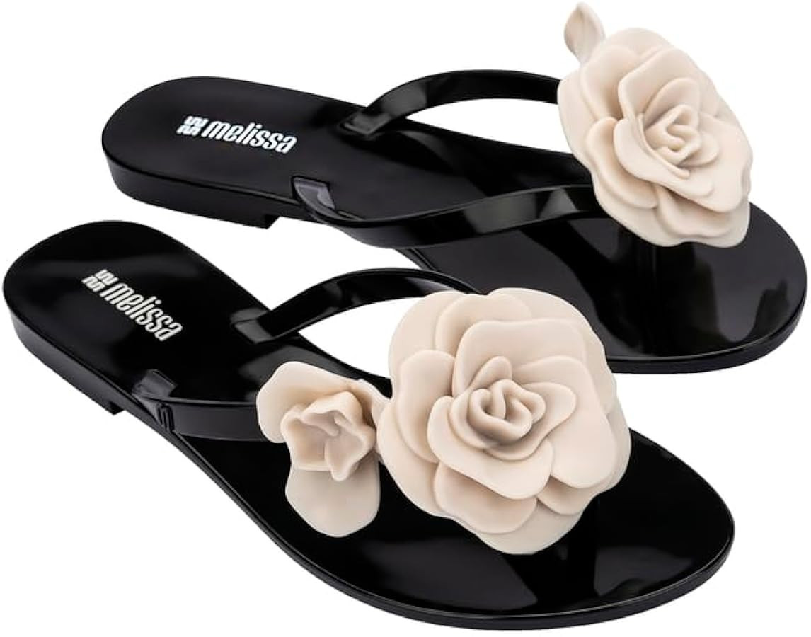 Melissa Harmonic Petals Jelly Flip Flops with Floral Applique for Women | Amazon (US)