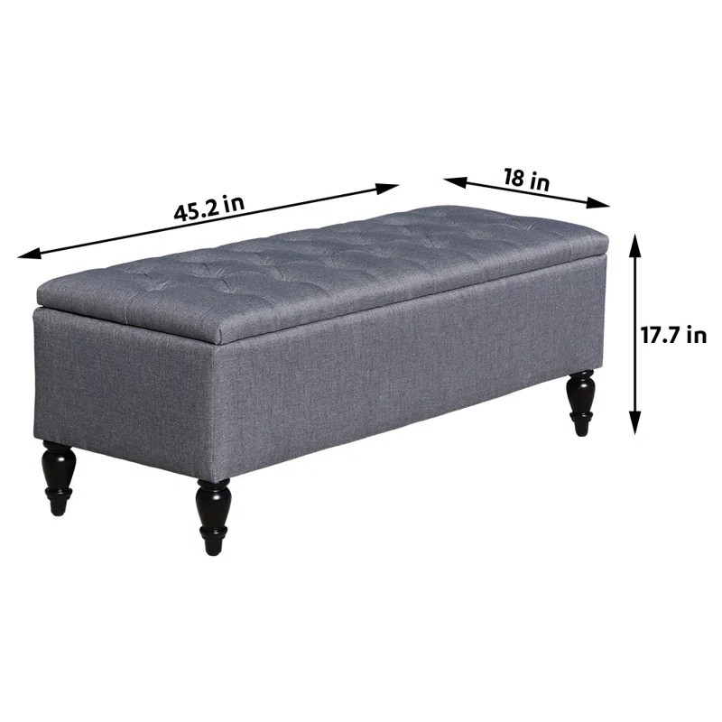 George Upholstered Flip Top Storage Bench | Wayfair North America