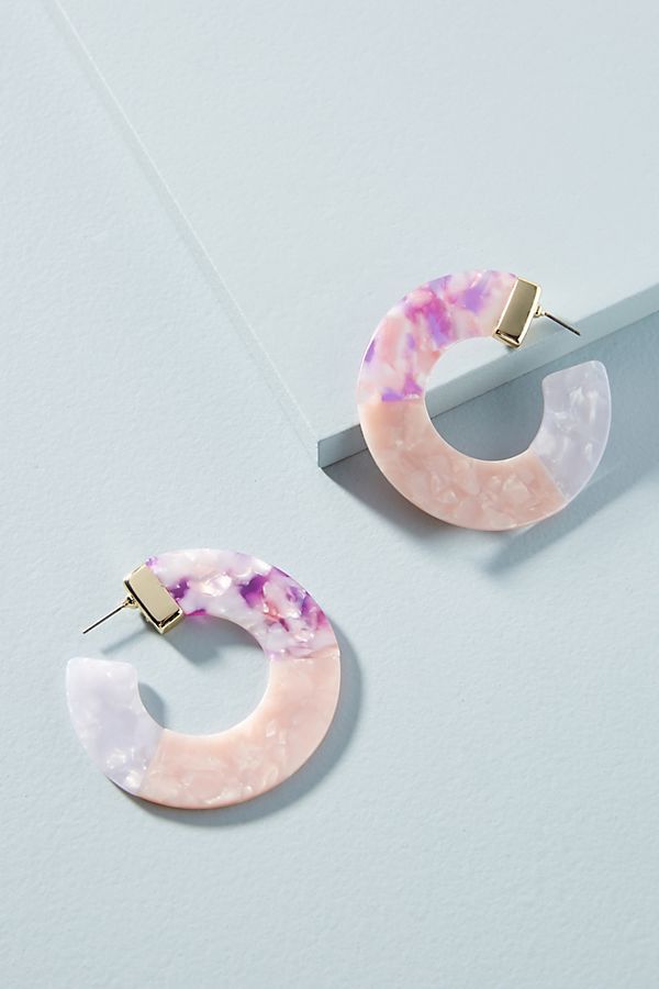 Dessa Colorblocked Hoop Earrings | Anthropologie (US)