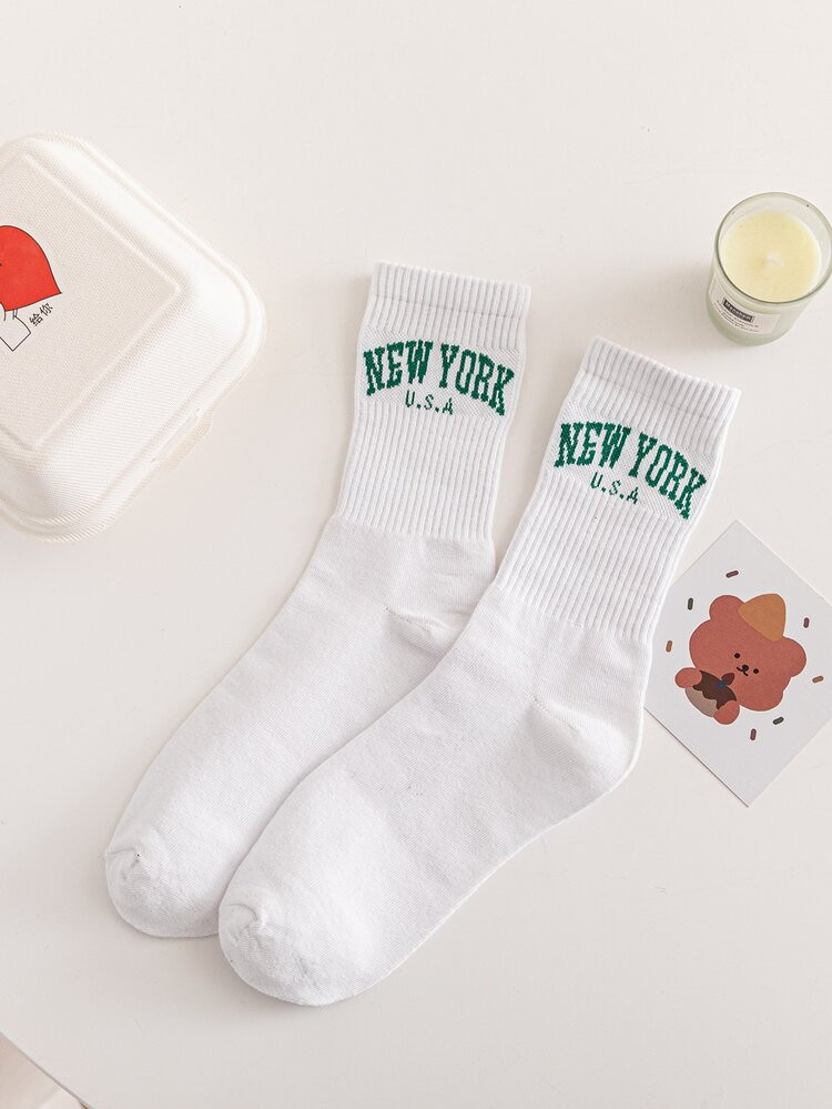 Chaussettes à lettres | SHEIN