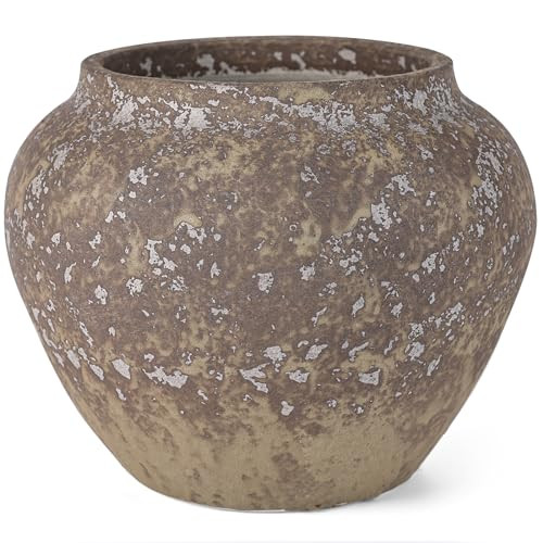Rustic Vase for Home Decor, Farmhouse Terracotta Vases, Stone Vases, Large Vases for Living Room Decor, Rustic Flower Vase Decoration for Living Room (A) | Amazon (US)