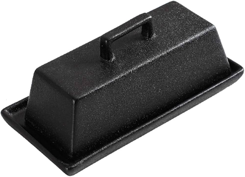 Sizikato Porcelain Butter Dish with Lid, Matte Black-7.5 inch | Amazon (CA)