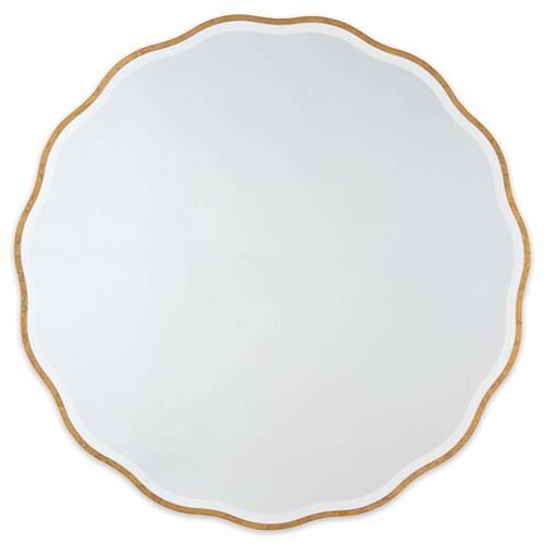 Regina Andrew Candice Hollywood Regency Gold Resin Frame Round Mirror | Kathy Kuo Home