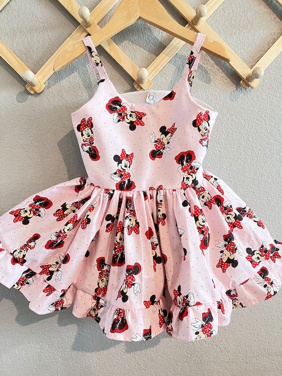 Pink Minnie Mouse Dress Girl Toddler - Etsy | Etsy (US)