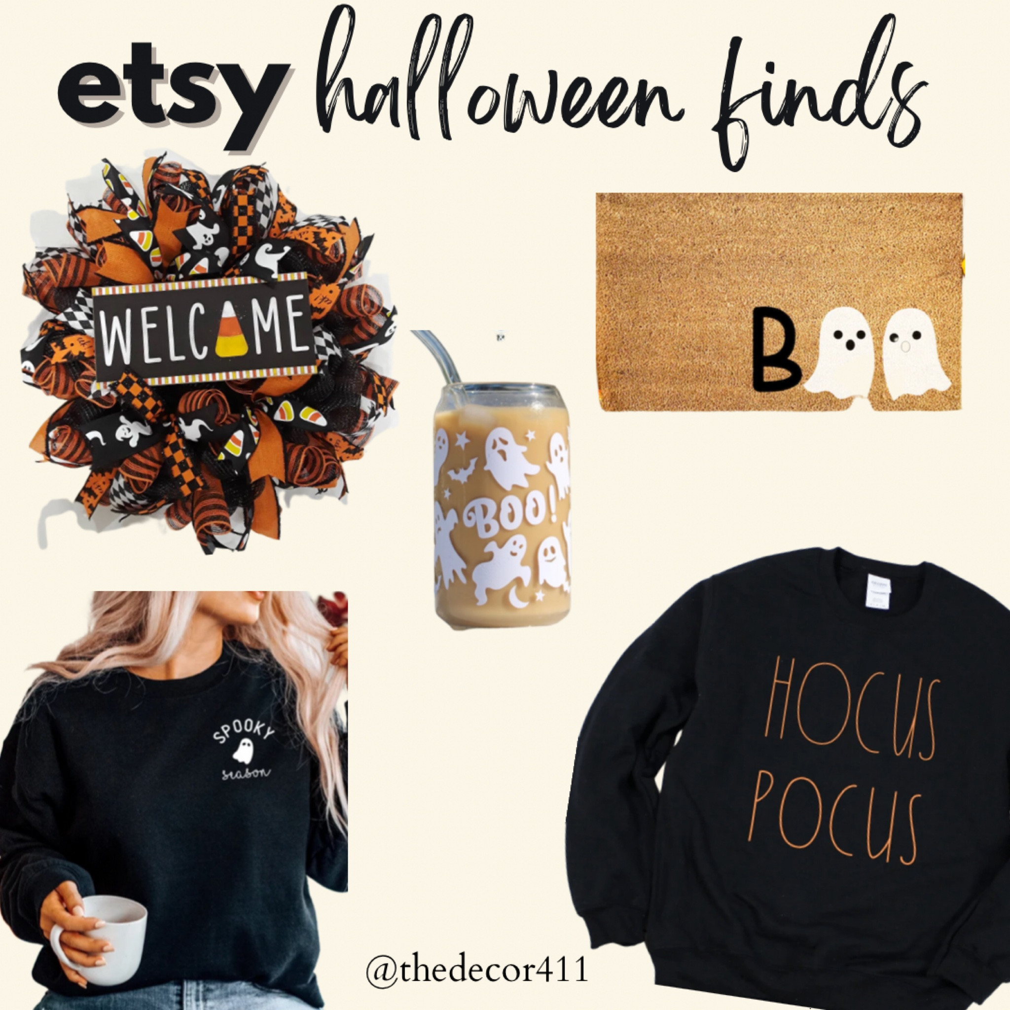 Etsy Halloween finds 
Halloween wreath, hocus pocus sweater, Halloween sweater, Halloween glass, Halloween outdoor rug, Halloween mug, Halloween rug

#LTKhome #LTKsalealert #LTKSeasonal
