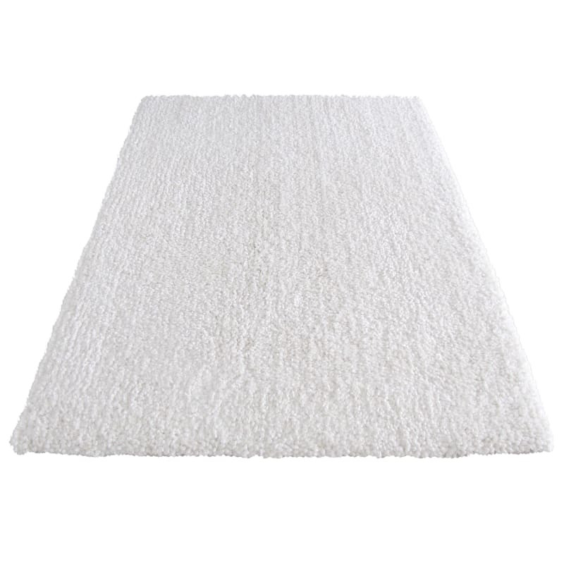 (C146) Yeti Ivory Shag Area Rug, 7x10 | At Home