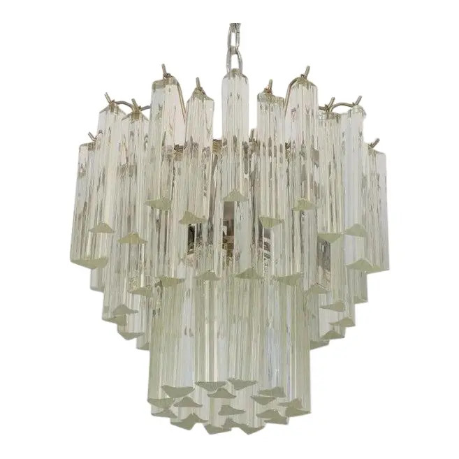 Mid-Century Modern Venini Chandelier Murano Glass | Chairish