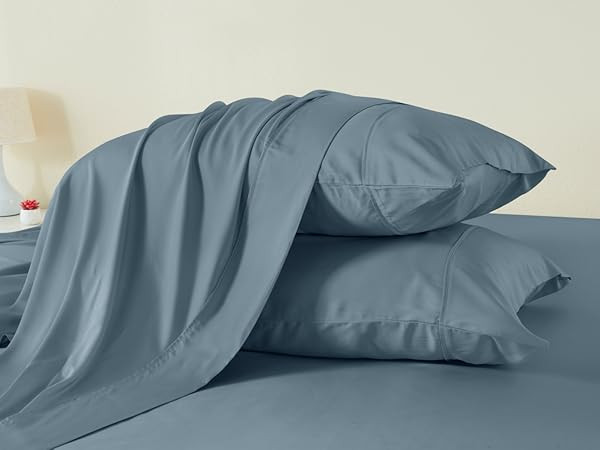 GOKOTTA Queen Size Bed Sheets 4 Piece Set, 100% Rayon Derived from Bamboo, Cooling for Hot Sleepe... | Amazon (US)