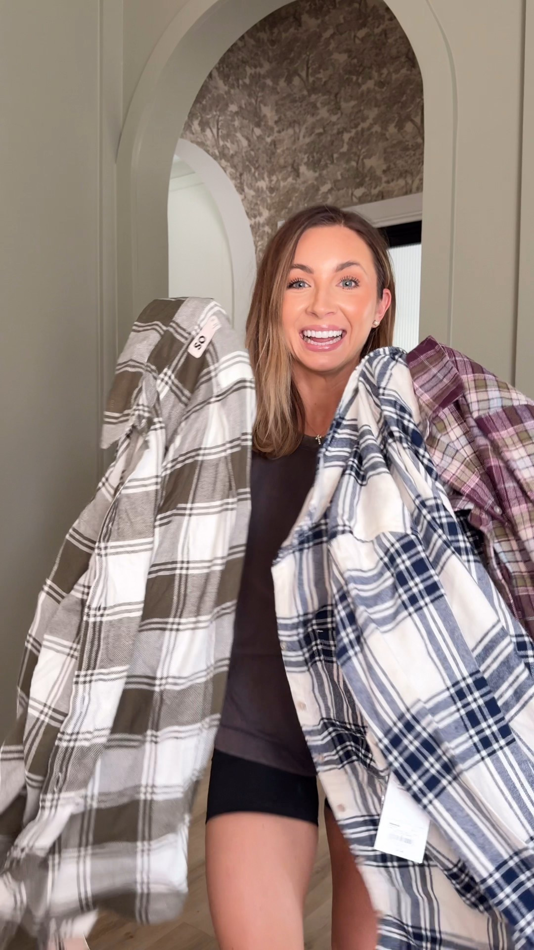 $29 oversized plaid button ups from Kohl’s are so cute! I got an XS in all three! Wearing an XS in my old navy tee + shorts. Shoes are Walmart 

#LTKStyleTip #LTKFindsUnder50 #LTKSeasonal