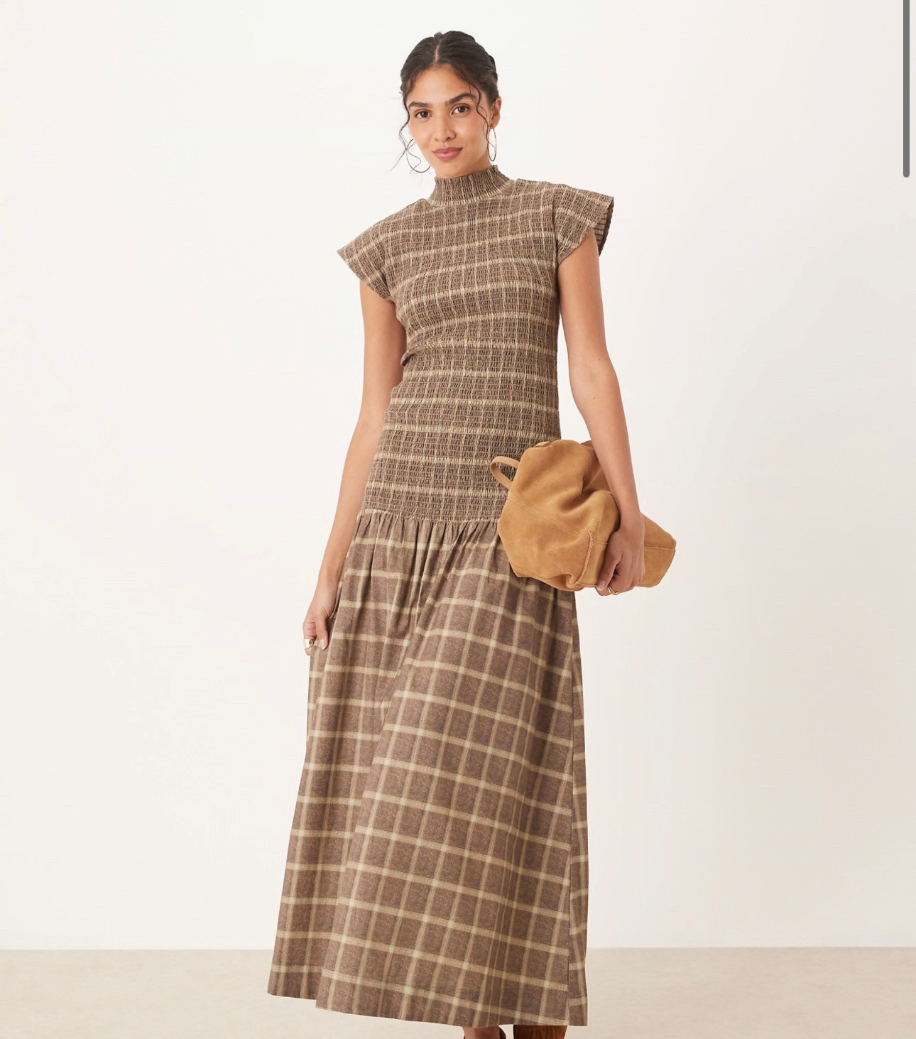 ASOS plaid drop waist maxi dress🤎Perfect for the holidays! 

#LTKFindsUnder100 #LTKHoliday #LTKSeasonal