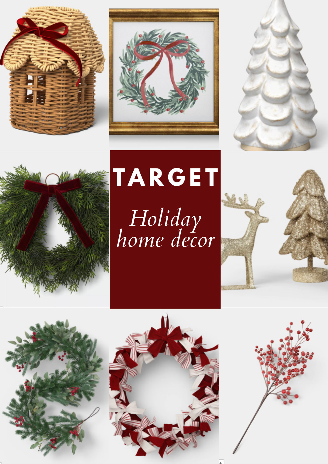 Classic Target holiday home decor with festive greenery, red bows, Christmas trees, and gold accents.
Target holiday decor, Christmas home decor, festive home decor, holiday home finds, Christmas tabletop decor, Target Christmas, holiday wreaths, Christmas greenery, festive accents, holiday decorating 

 #LTKHome
