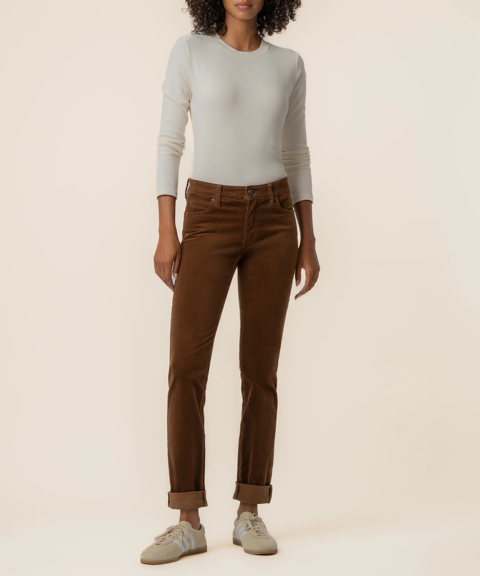 Catherine Corduroy Mid Rise Boyfriend in Whiskey - Kut from the Kloth | Kut From Kloth