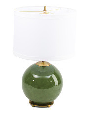 23in Glass Table Lamp With Antique Gold Tone Hardware | Home | Marshalls | Marshalls