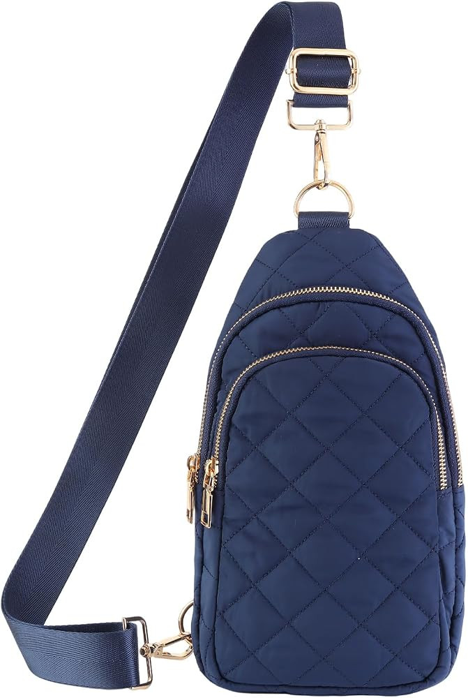 Sling Bag for Women Quilted Crossbody Bags for Women Fanny Pack Backpack Puffer Puffy Belt Bum Ba... | Amazon (US)