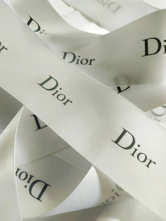Authentic DIOR Paris  Wide White  Ribbon 188 cms Length, Dior Paris, Luxury French Ribbon | Etsy (US)
