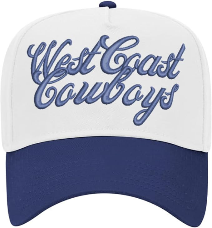 West Coast Cap Cowboys Hat Adjustable Embroidered Two Tone Hats | Amazon (US)