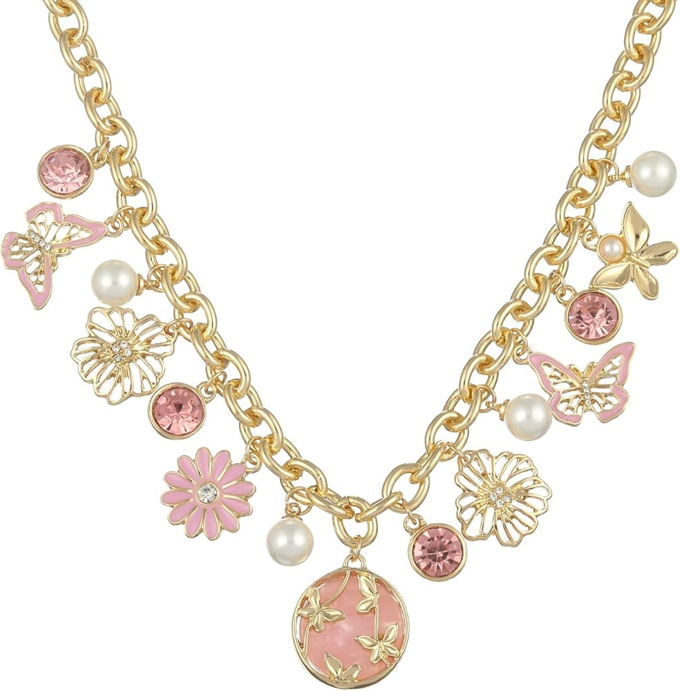 Madison Tyler Gold Necklace for Women | Pendant Necklace | Gold Chain Necklaces for Women | Flowe... | Amazon (US)