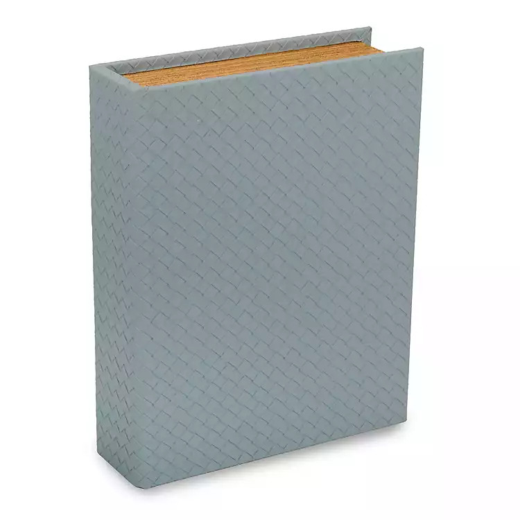 Large Blue Faux Leather Book Box | Kirklands