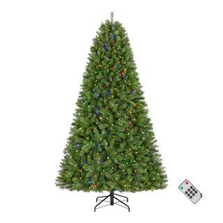 Home Accents Holiday 7.5 ft. Pre-Lit LED Brookside Pine Artificial Christmas Tree 23HD90002 - The... | The Home Depot