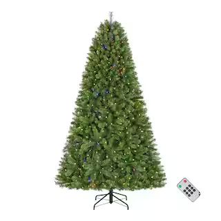 Home Accents Holiday 7.5 ft. Pre-Lit LED Brookside Pine Artificial Christmas Tree 23HD90002 - The... | The Home Depot
