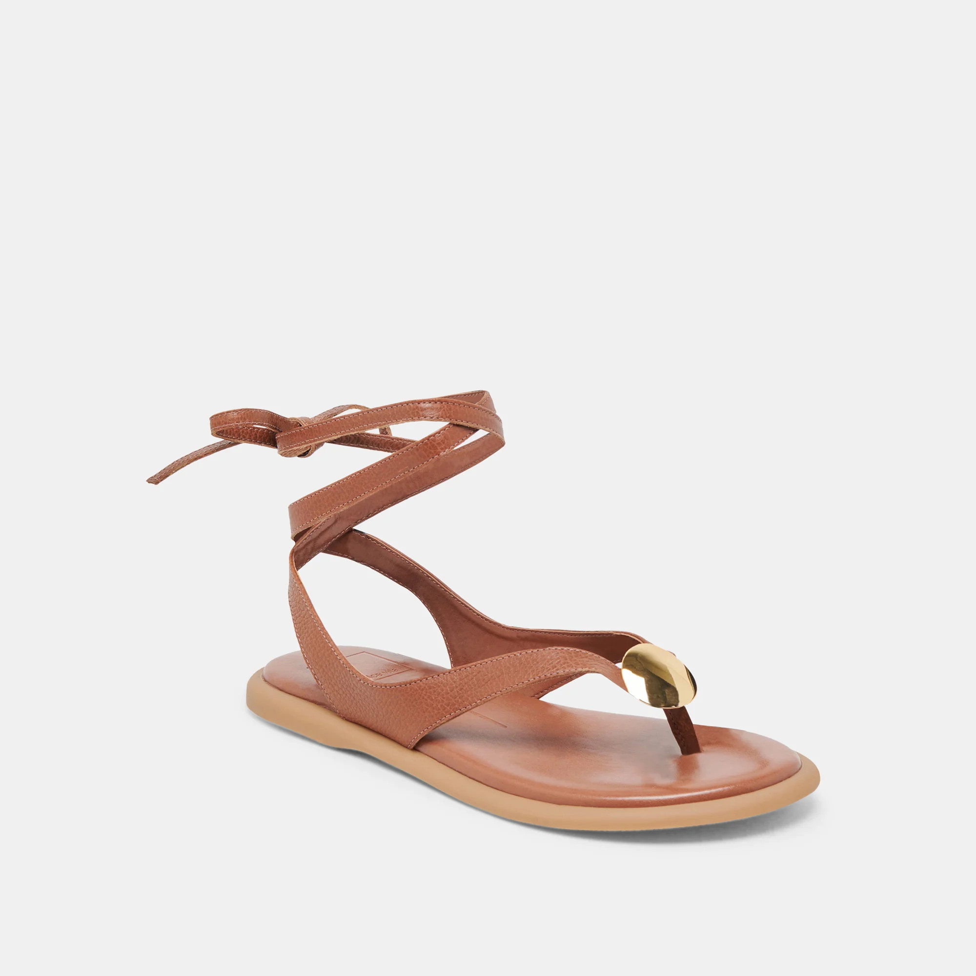 JUDY SANDALS COGNAC LEATHER | DolceVita.com