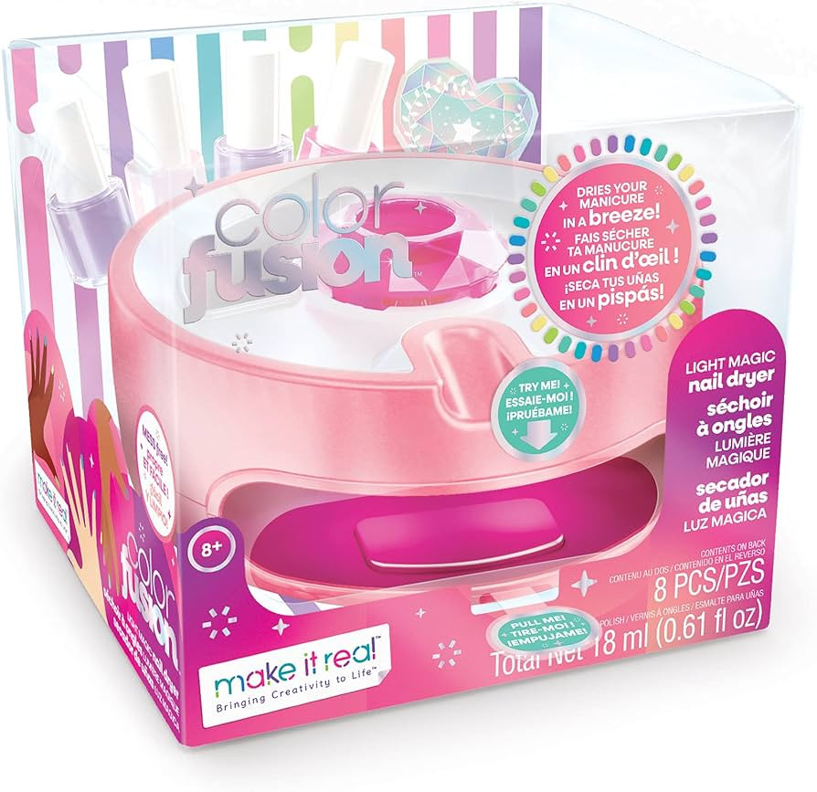 Make It Real - Color Fusion Light Up Nail Dryer - Kids Manicure Kit with Dryer - Nail Polish Set ... | Amazon (US)