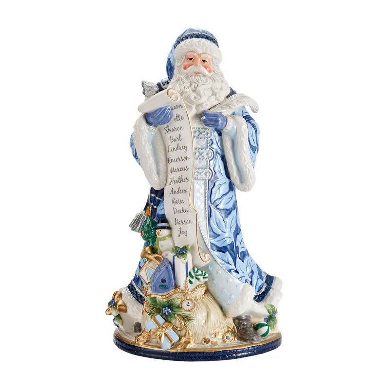 Fitz and Floyd Holiday Home Blue Santa Figurine 18.75In - N/A | Bed Bath & Beyond