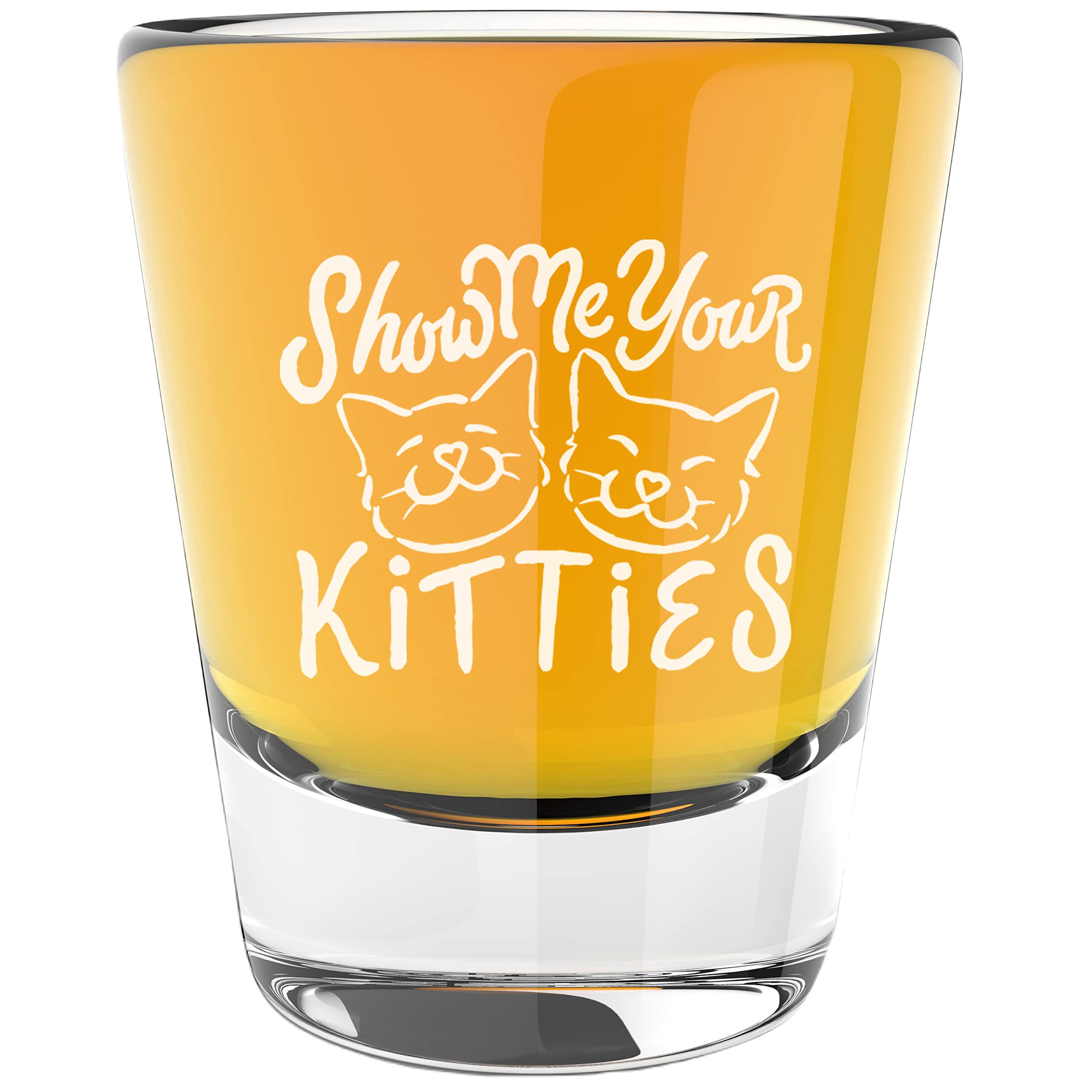 LitGifts Show Me Your Kitties Design, Funny Shot Glasses for Adults, Cat Lover Gifts for Men or W... | Amazon (US)
