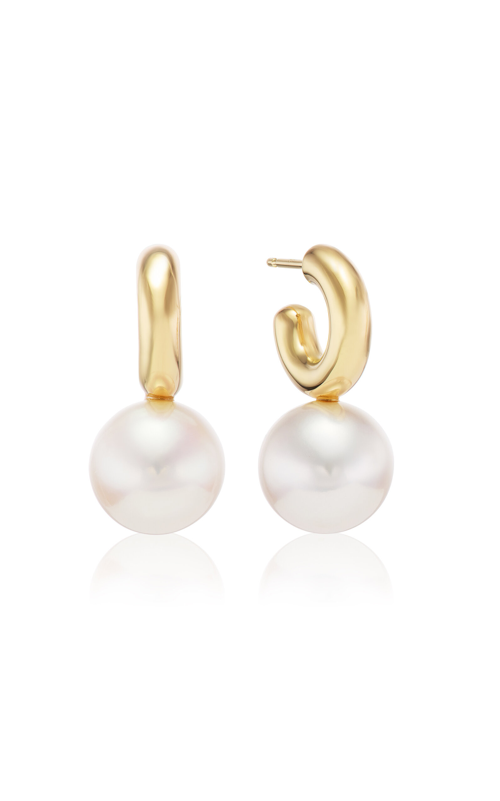 Mini 18K Yellow Gold Pearl Earrings | Moda Operandi (Global)