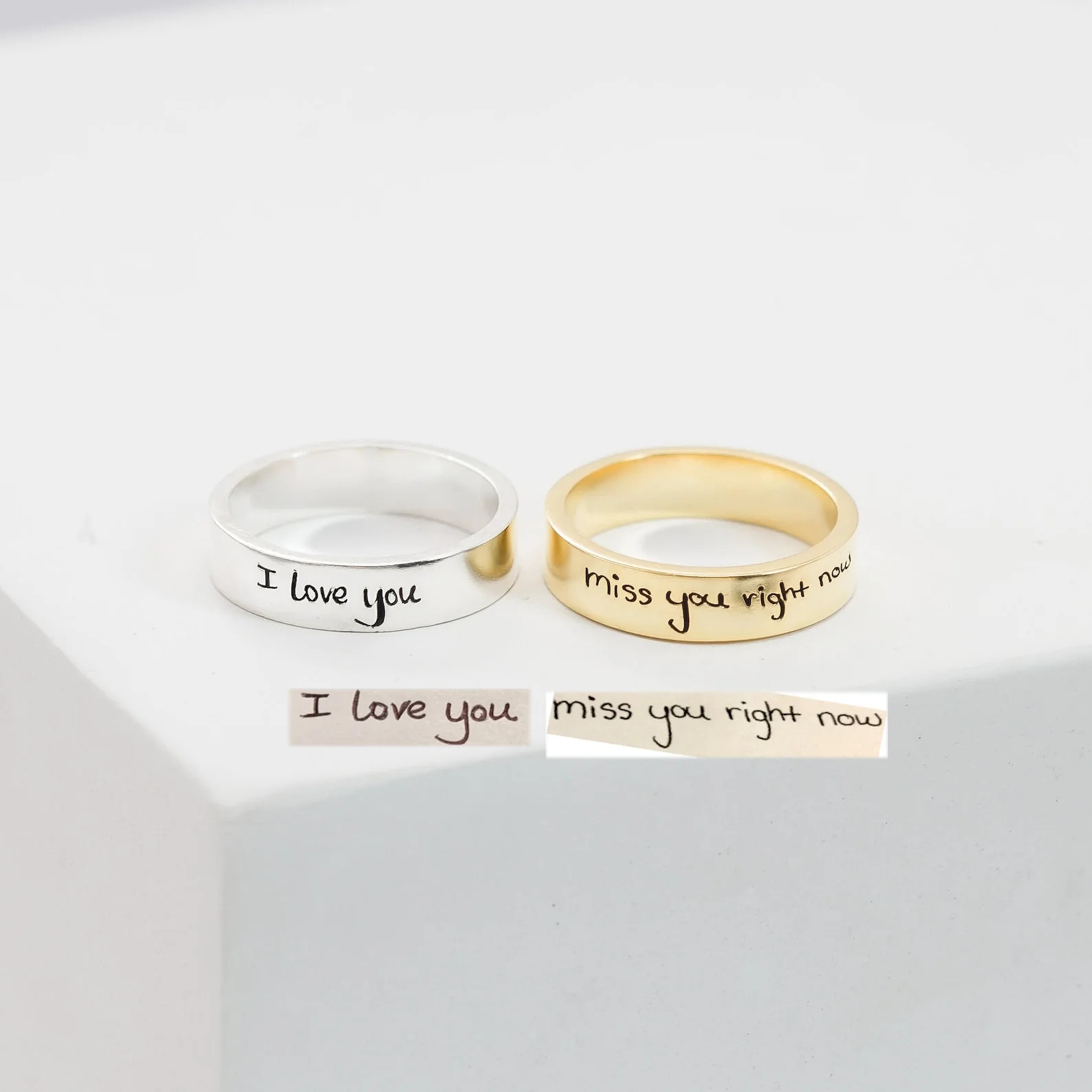 Custom Engraved Handwriting Ring | Holiday Gifts | Caitlyn Minimalist | Caitlyn Minimalist