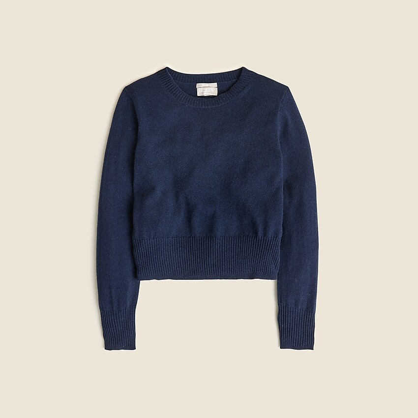 Cropped cashmere crewneck sweater | J. Crew US
