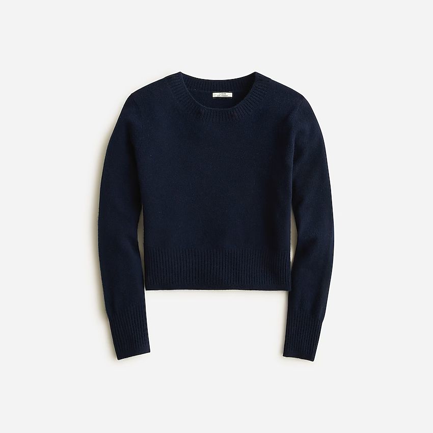 Cropped cashmere crewneck sweater | J.Crew US