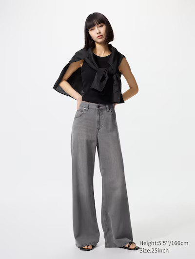 Drapey Wide Flare Jeans | UNIQLO (US)