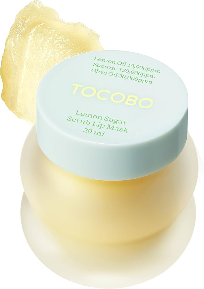 TOCOBO Lemon Sugar Lip Mask – Korean Vegan Lip Scrub & Overnight Exfoliating Treatment for Dry,... | Amazon (US)