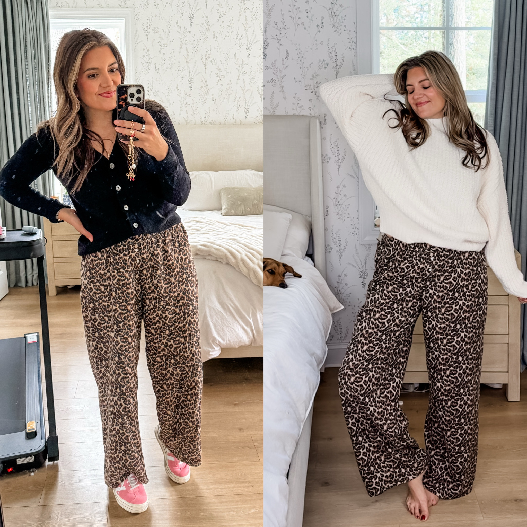 Leopard pants 40% off for Black Friday!! I wear a medium tall but could have sized down one! If in between, size down! @aerie Black Friday 

#LTKCyberWeek #LTKSaleAlert #LTKFindsUnder50